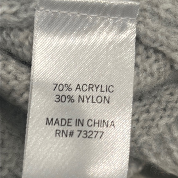 Sonoma Light Gray Hooded Knit Sweater - Picture 8 of 8